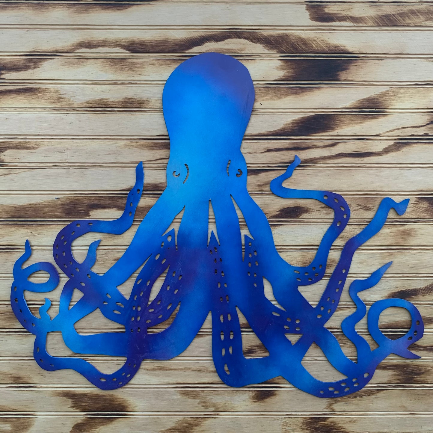 Octopus | Hand-Painted | Metal Wall Art