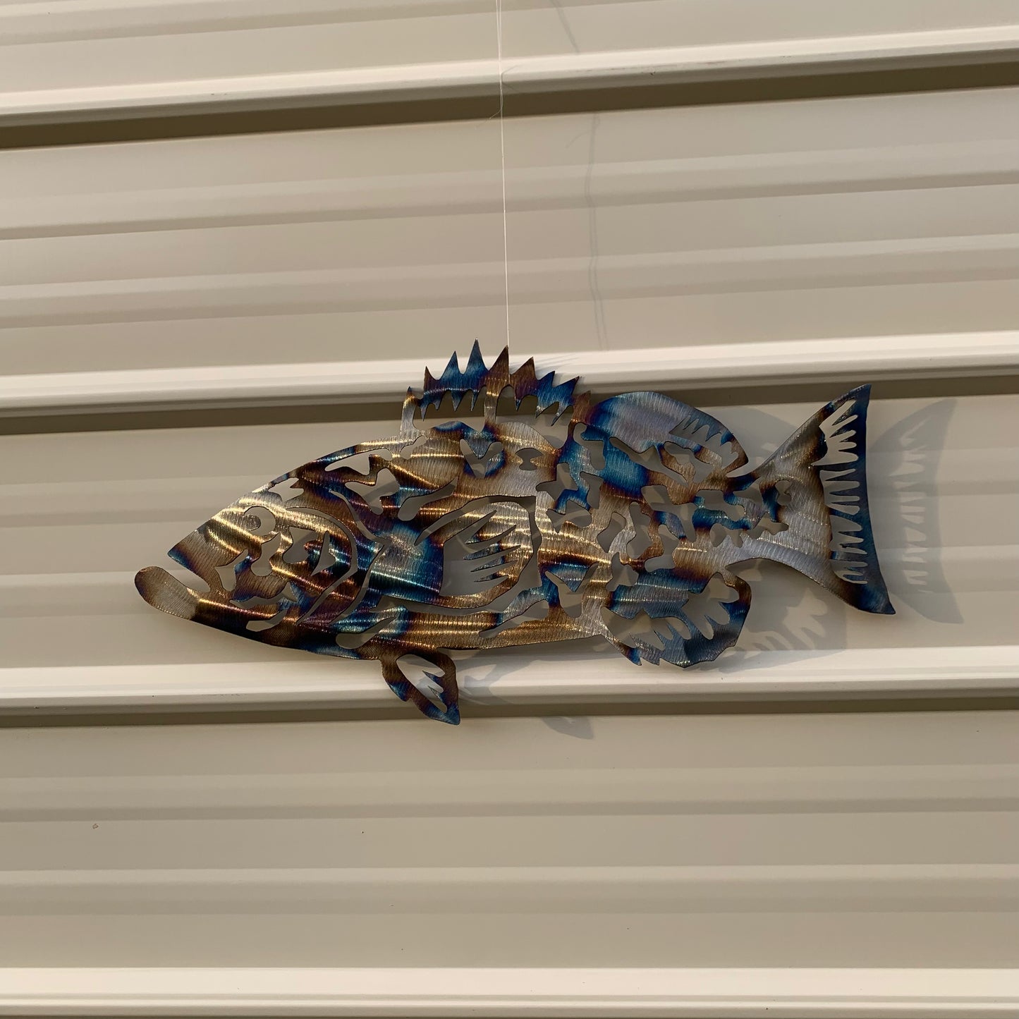 Grouper | Heat-Colored | Metal Wall Art