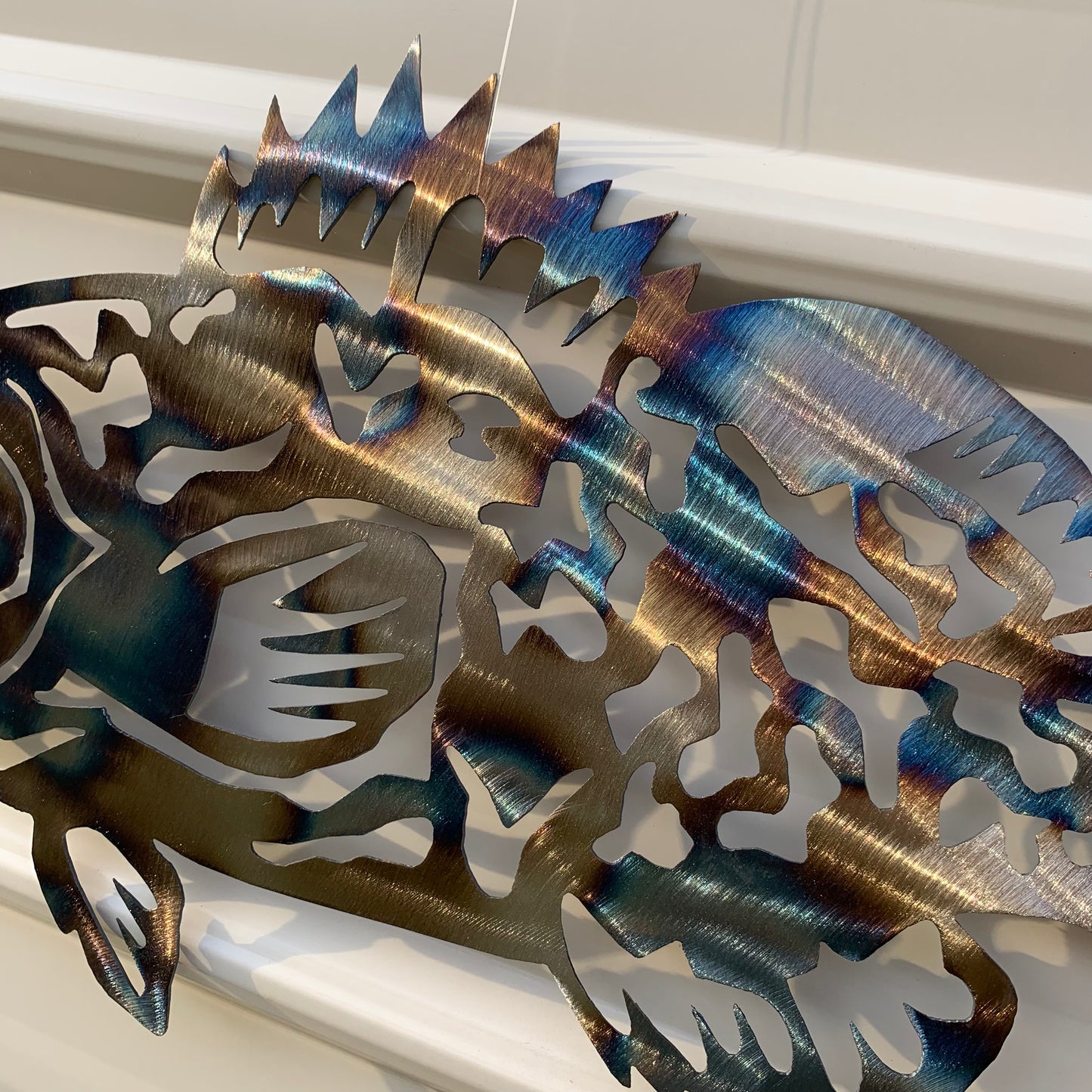 Grouper | Heat-Colored | Metal Wall Art