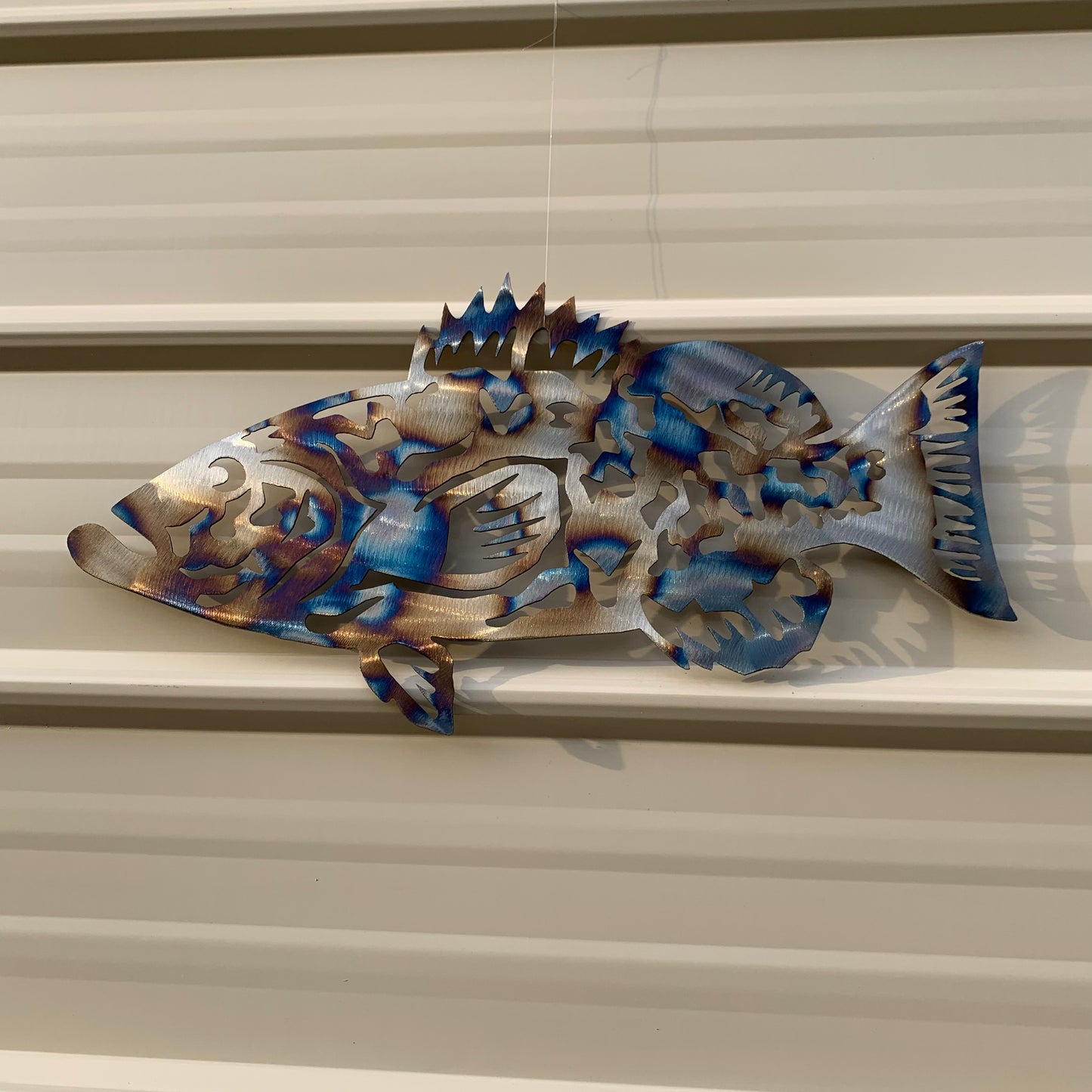 Grouper | Heat-Colored | Metal Wall Art