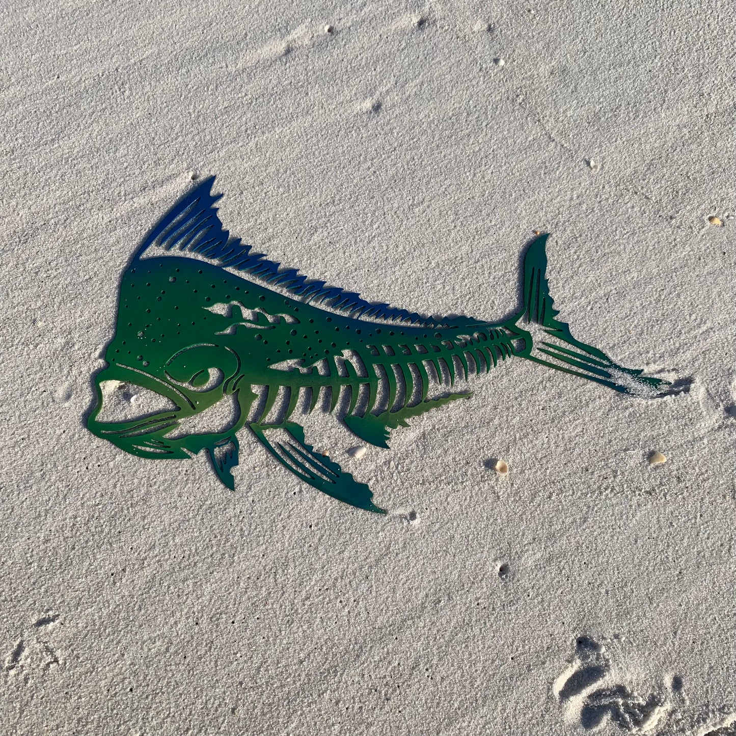 Mahi Mahi | Hand-Painted | Metal Wall Art