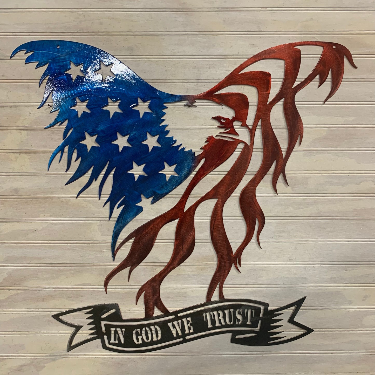 In God We Trust US Eagle | 3D Effect | Metal Wall Art