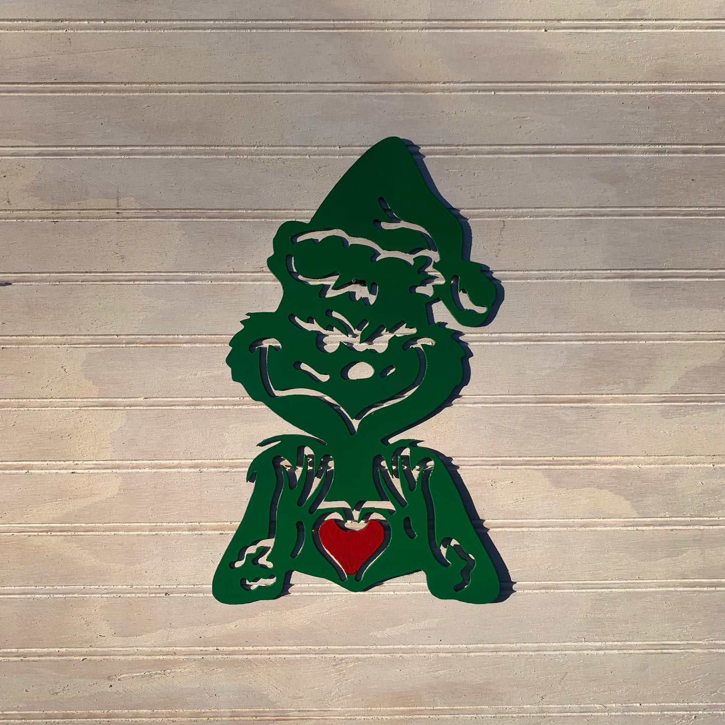 Grinch Heart | Metal Wall Art