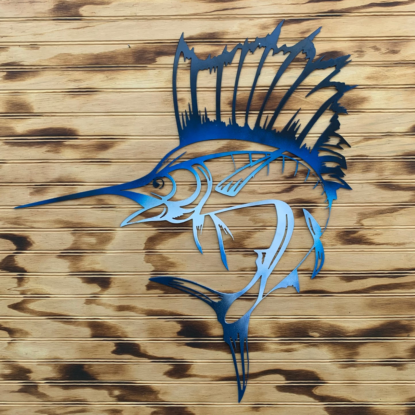 Sailfish | Hand-Painted | Metal Wall Art