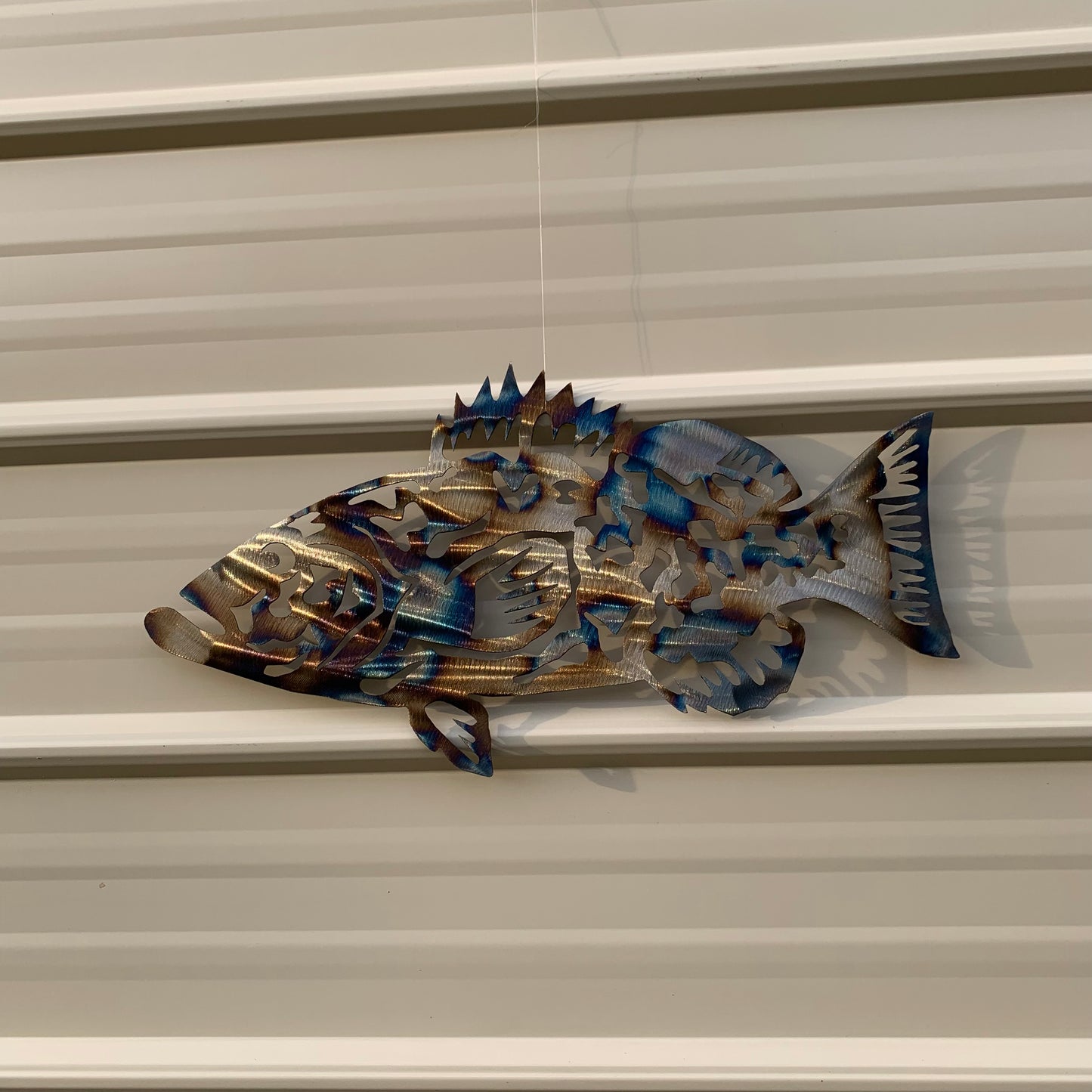 Grouper | Heat-Colored |  Metal Wall Art