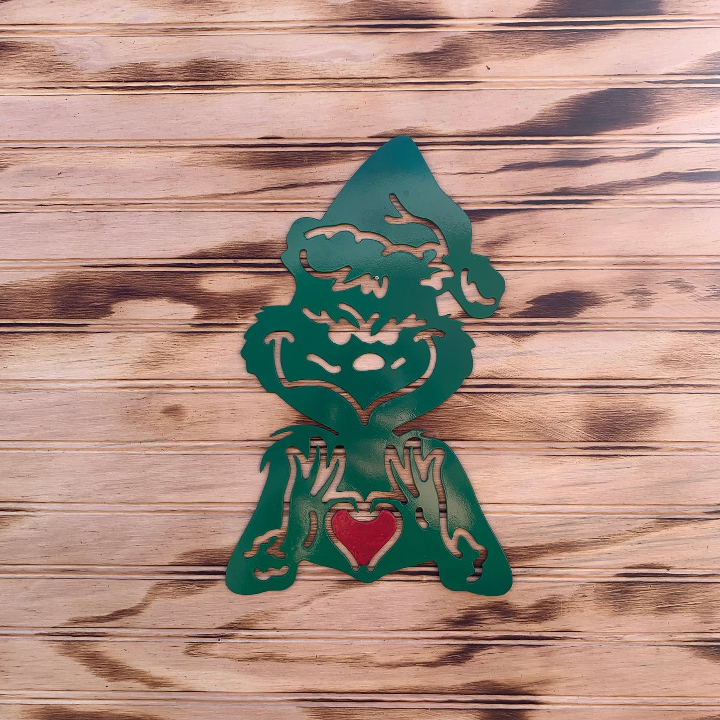 Grinch Heart | Metal Wall Art