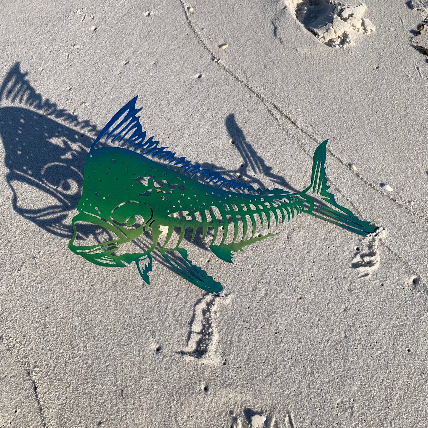 Mahi Mahi | Hand-Painted | Metal Wall Art