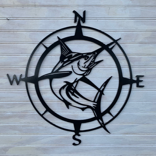 Marlin Compass | Metal Wall Art
