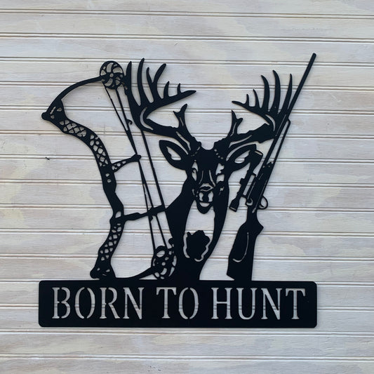 Born to Hunt | Customizable | Metal Wall Art