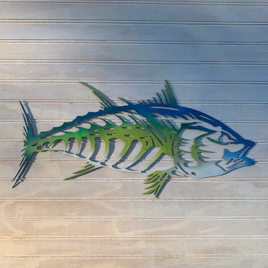 Yellowfin Tuna | Hand-Painted | Metal Wall Art