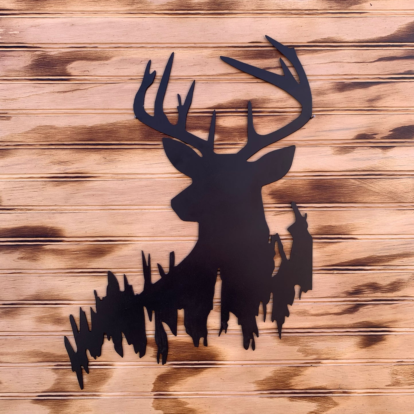 Hiding Deer | Metal Wall Art