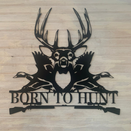 Born To Hunt | Customizable Metal Wall Art