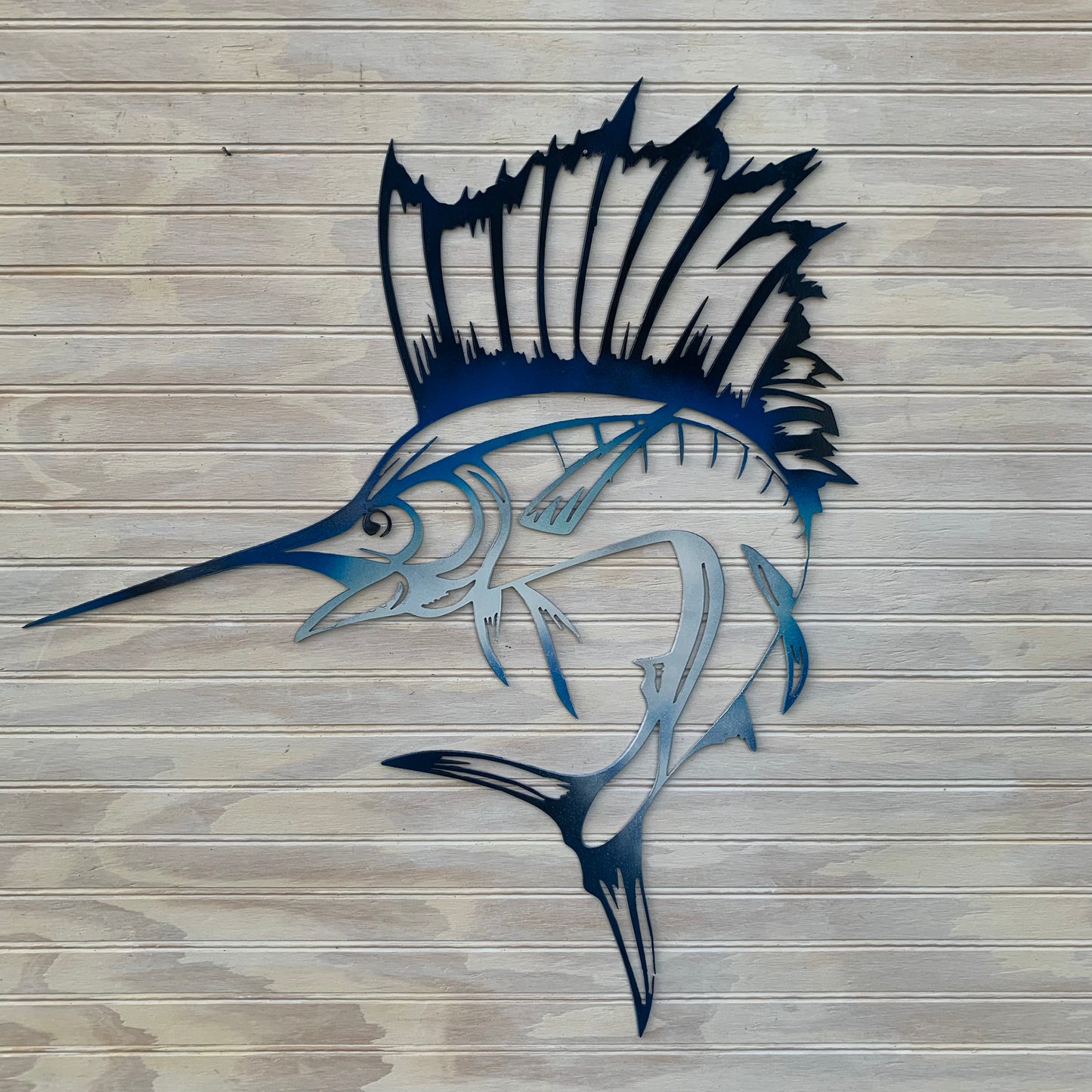 Sailfish | Hand-Painted | Metal Wall Art