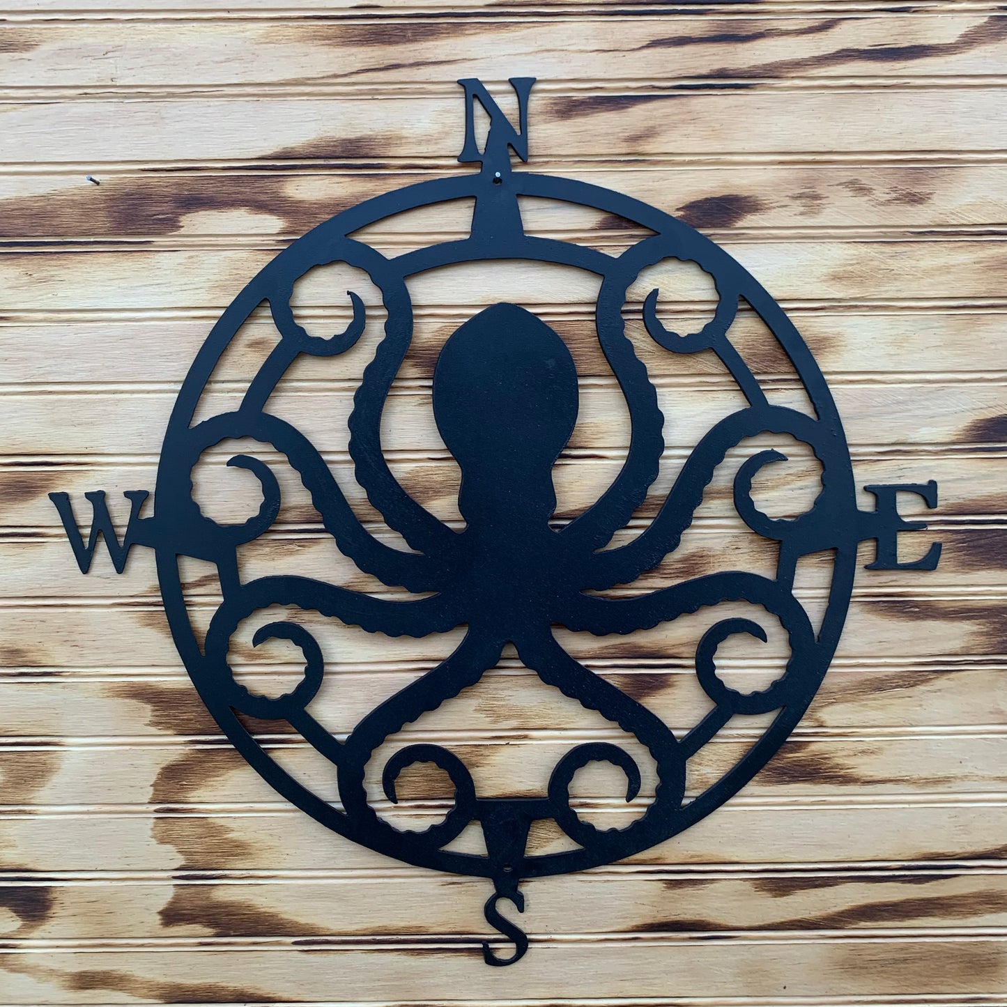 Octopus Compass | Metal Wall Art