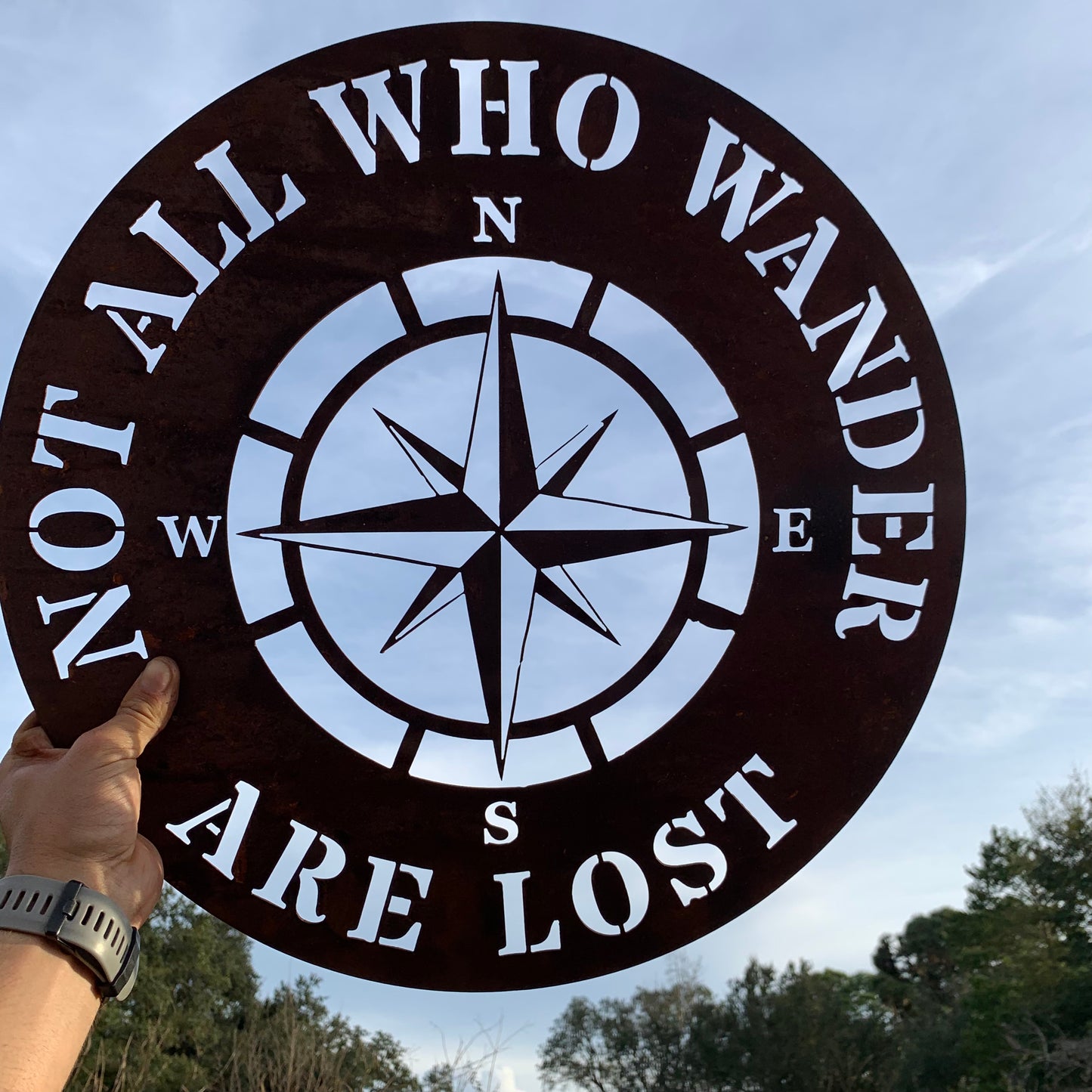 Not All Who Wander Are Lost Compass | Metal Wall Art