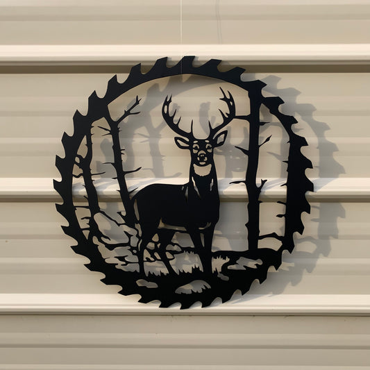 Saw Blade Deer Buck | Metal Wall Art