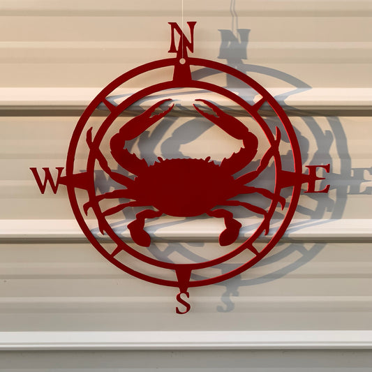 Crab Compass | Metal Wall Art